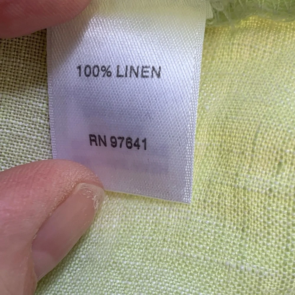 J. Jill Love Linen Peplum Back Button Front Sleeveless Tunic Classic Collar - Picture 7 of 9